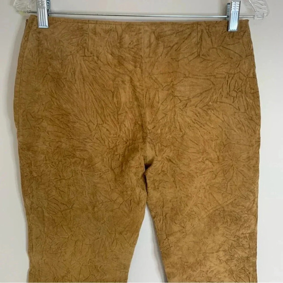 Danier  Suede Textured Leather Retro Pants Boho Hippie 6 - Picture 15 of 15